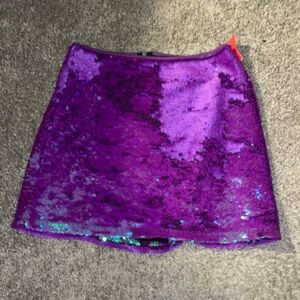 Purple Sequin skirt